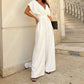 Jumpsuit met V-hals en wijde pijpen voor dames | Chic & comfortabel