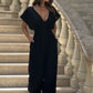 Jumpsuit met V-hals en wijde pijpen voor dames | Chic & comfortabel