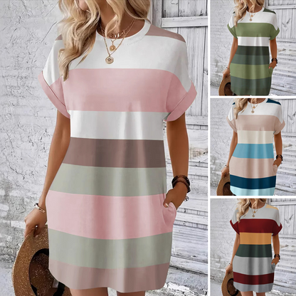 🌺Casual jurk met ronde hals voor dames