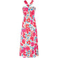🌺Ärmelloses Kleid mit gekreuztem Neckholder und Blumenmuster💃