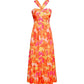 🌺Ärmelloses Kleid mit gekreuztem Neckholder und Blumenmuster💃