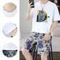 Heren Zomerse Casual Korte Mouwen Top en Shorts – 2-Delige Set