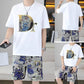 Heren Zomerse Casual Korte Mouwen Top en Shorts – 2-Delige Set