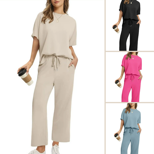 🌸Nieuw binnen 50% KORTING💖 Zachte casual top en broekset voor dames