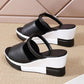 Dames Instap Sleehak Sandalen met Uitsnijdingen en Plateauzool