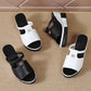 Dames Instap Sleehak Sandalen met Uitsnijdingen en Plateauzool