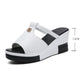 Dames Instap Sleehak Sandalen met Uitsnijdingen en Plateauzool
