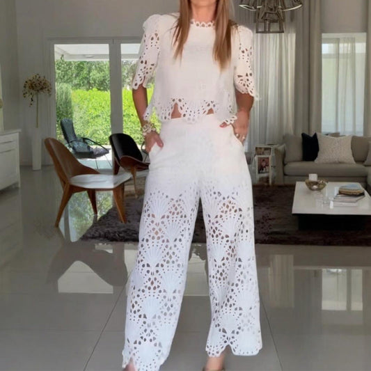 Tweedelige Kanten Outfit voor Dame