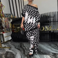Modieuze Tweedelige Set voor Dames: Oversized Top & Wijde Broek
