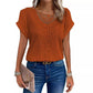 ✨50% OFF✨Effen gehaakte tops met ronde hals en korte mouwen voor dames