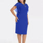 Effen Midi Jurk met Ronde Hals