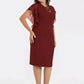 Effen Midi Jurk met Ronde Hals