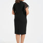 Effen Midi Jurk met Ronde Hals