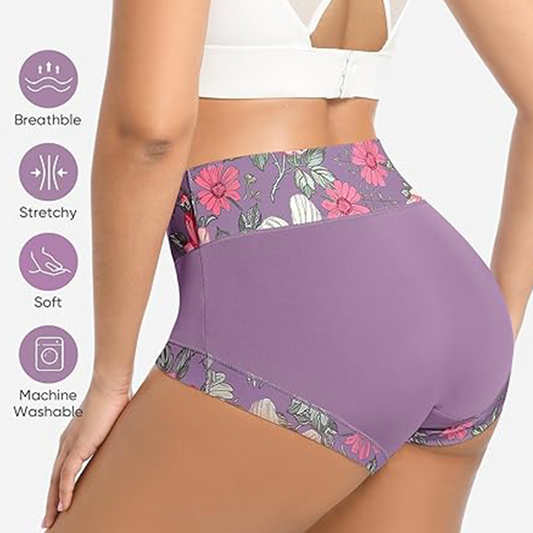 Dames Slips met Hoge Taille en Bloemenprint
