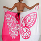 Sarong Spaghetti Strand Cover-Up met Vlinderprint voor Dames