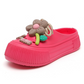 Dames Ademend Slippers met Bloemdecoratie