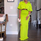Dames 2-Delige Set met Crop Top en Maxi-Rok