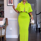 Dames 2-Delige Set met Crop Top en Maxi-Rok