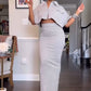 Dames 2-Delige Set met Crop Top en Maxi-Rok