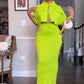 Dames 2-Delige Set met Crop Top en Maxi-Rok
