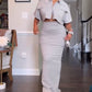 Dames 2-Delige Set met Crop Top en Maxi-Rok