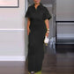 Dames 2-Delige Set met Crop Top en Maxi-Rok