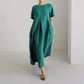 Dames casual jurk met losse pasvorm, ronde hals en zakken