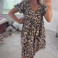 Dames casual mini-jurk met luipaardprint