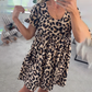 Dames casual mini-jurk met luipaardprint