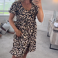 Dames casual mini-jurk met luipaardprint