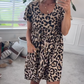 Dames casual mini-jurk met luipaardprint
