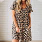 Dames casual mini-jurk met luipaardprint