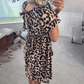 Dames casual mini-jurk met luipaardprint