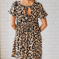 Dames casual mini-jurk met luipaardprint