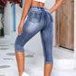 Casual High Waist Drawstring Jeans voor dames