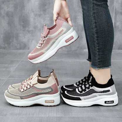 Sneakers met veters voor dames, casual en comfortabel