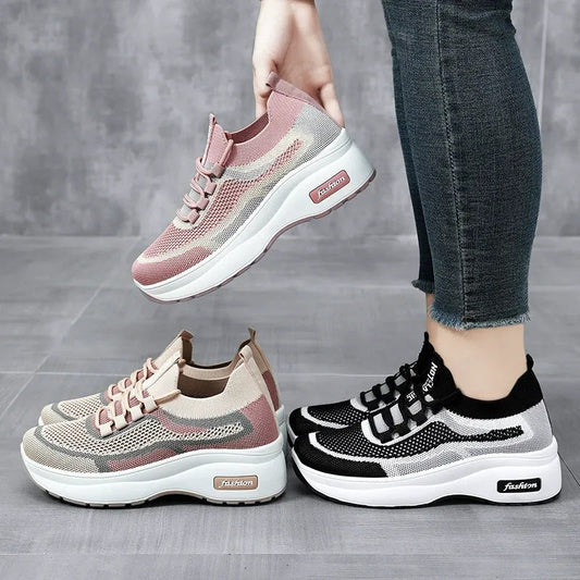 Sneakers met veters voor dames, casual en comfortabel