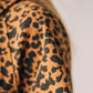 Trendy spijkerjurk met luipaardpatroon