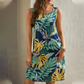 Elegante mouwloze korte jurk met print voor dames