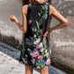 Elegante mouwloze korte jurk met print voor dames