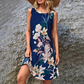 Elegante mouwloze korte jurk met print voor dames