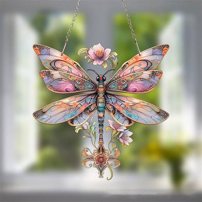 Hangende Roze Libelle Decoratie