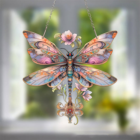 Hangende Roze Libelle Decoratie
