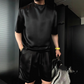 Casual Effen T-shirt en Korte Broek Set voor Heren