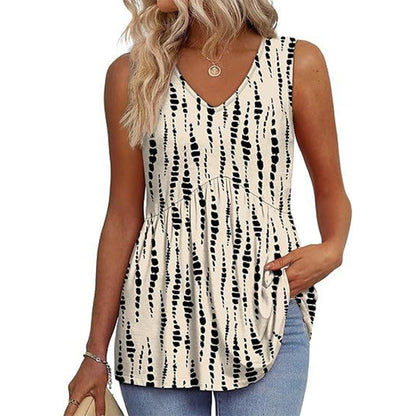 Elegante Mouwloze V-Hals Top voor Dames