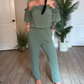 👗Off-shoulder Jumpsuit met Volantdetails