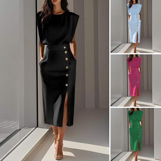 Elegante Dames Midi-jurk met Split