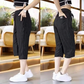 Zomerse Casual Capri Broek voor Heren met Trekkoord en Subtiel Patroon