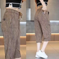 Zomerse Casual Capri Broek voor Heren met Trekkoord en Subtiel Patroon