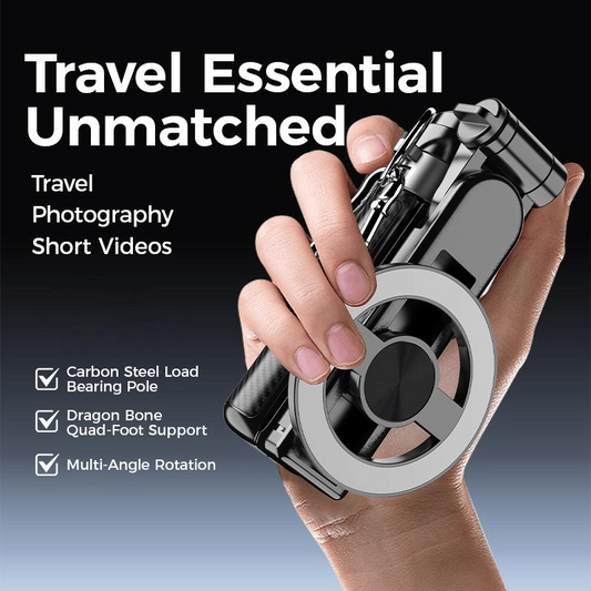 📸 4-in-1 Magnetische Selfiestick met 360° Rotatie – Eén gadget voor al je foto’s, video’s & vlogs!